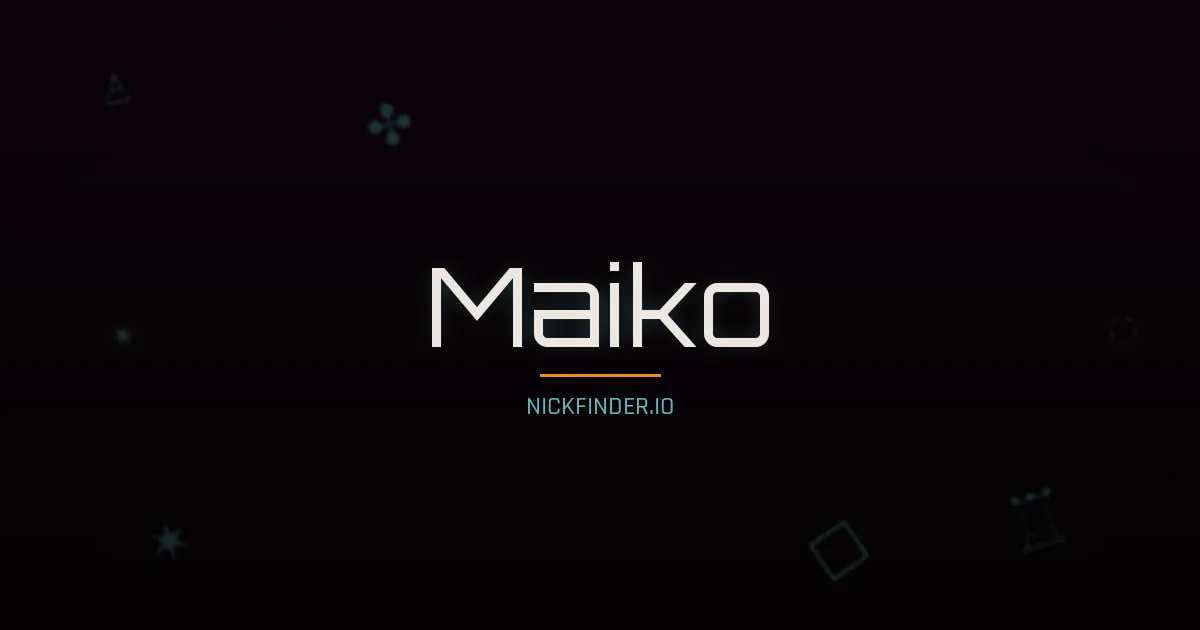 Maiko name meaning Bright radiance — Japanese origin | NickFinder.io