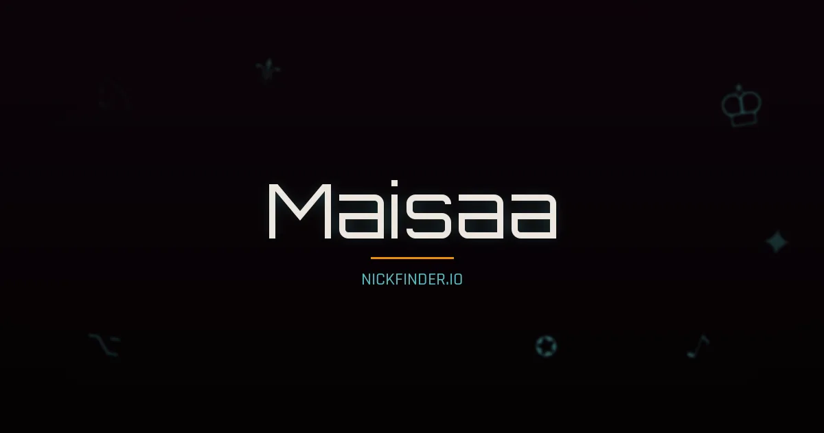 Maisaa name meaning Divine — Arabic origin | NickFinder.io