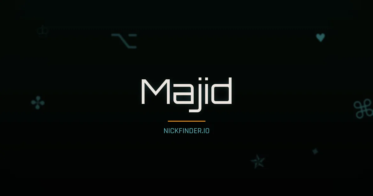 Majid name meaning Honorable — Arabic origin | NickFinder.io