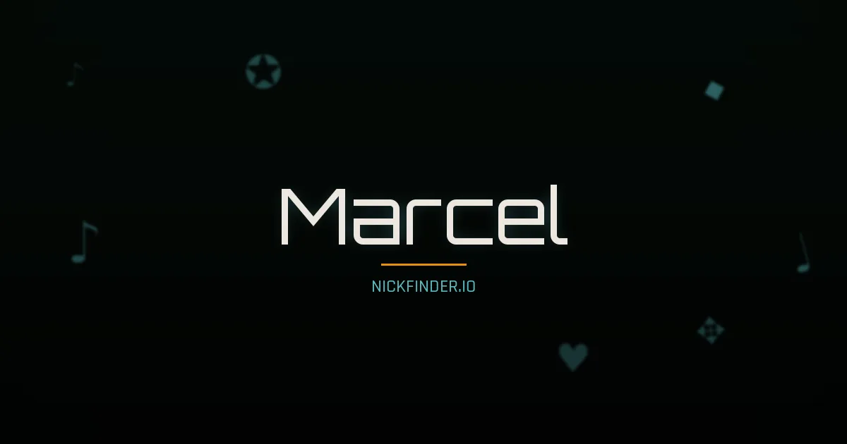 Marcel name meaning Gracieux — French origin | NickFinder.io