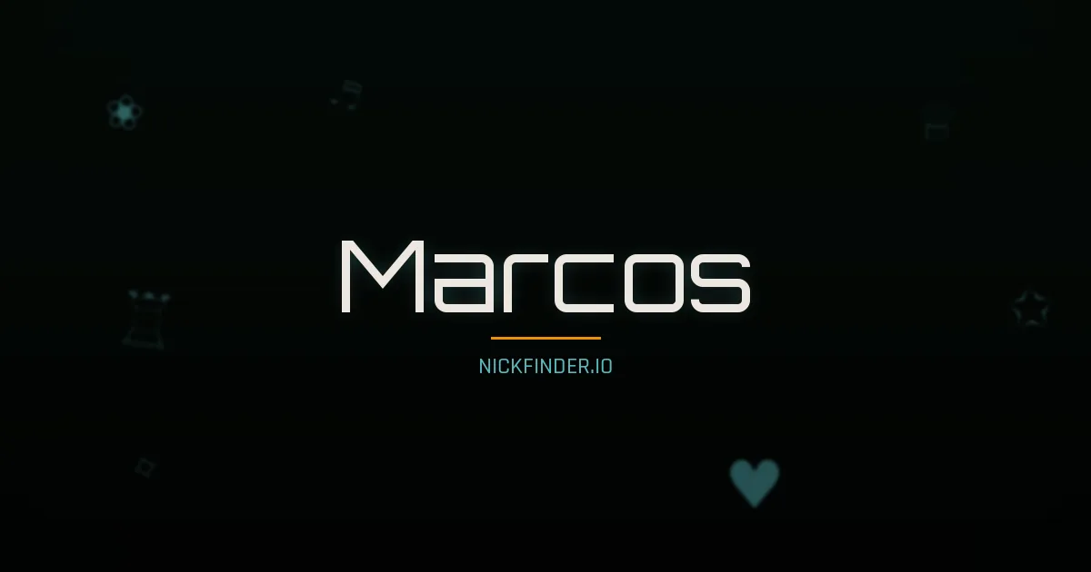 Marcos name meaning Sagrado — Spanish origin | NickFinder.io