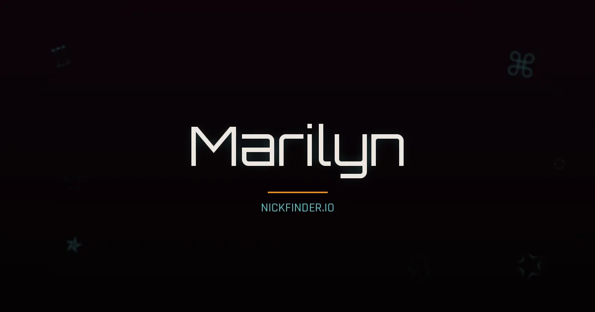 Marilyn name meaning Noble — French origin | NickFinder.io