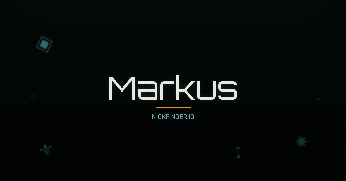 Markus name meaning Warlike — German origin | NickFinder.io