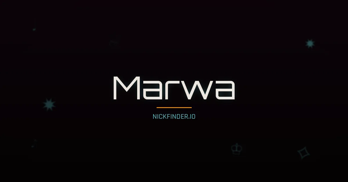 Marwa name meaning Noble one — Arabic origin | NickFinder.io
