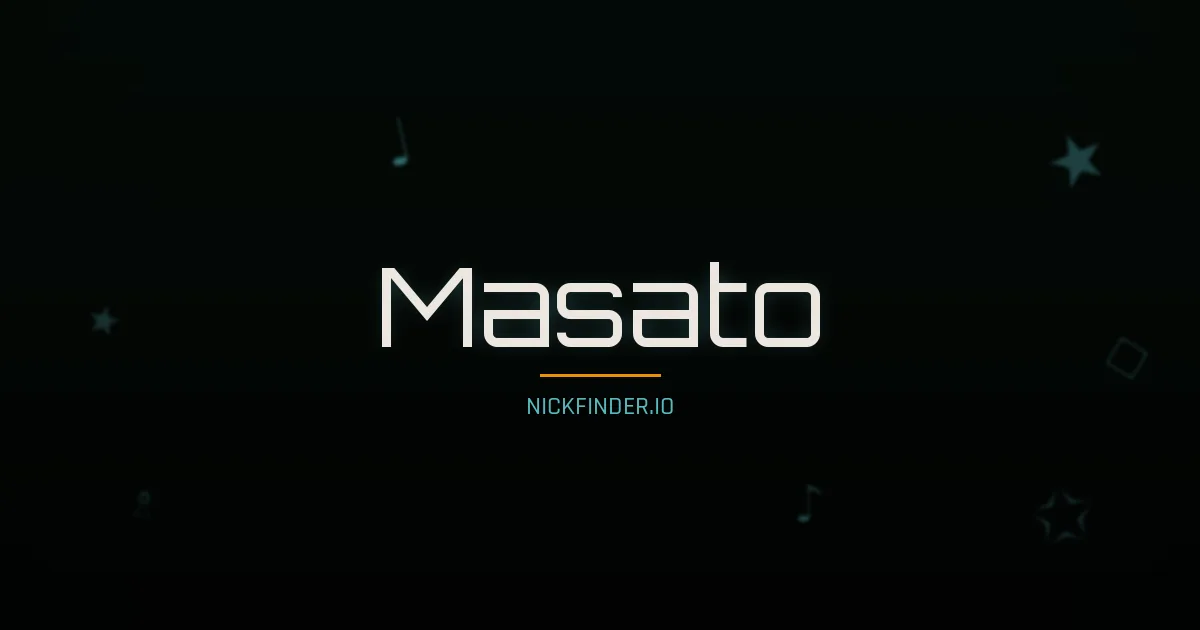 Masato name meaning Peaceful heart — Japanese origin | NickFinder.io