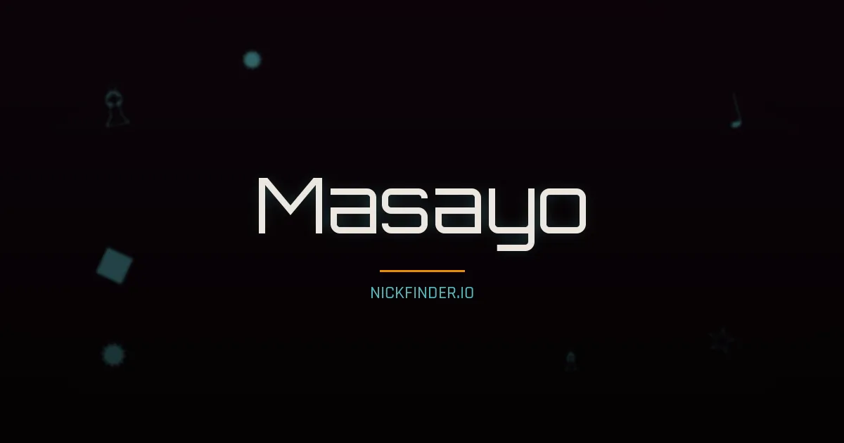 Masayo name meaning Mountain echo — Japanese origin | NickFinder.io
