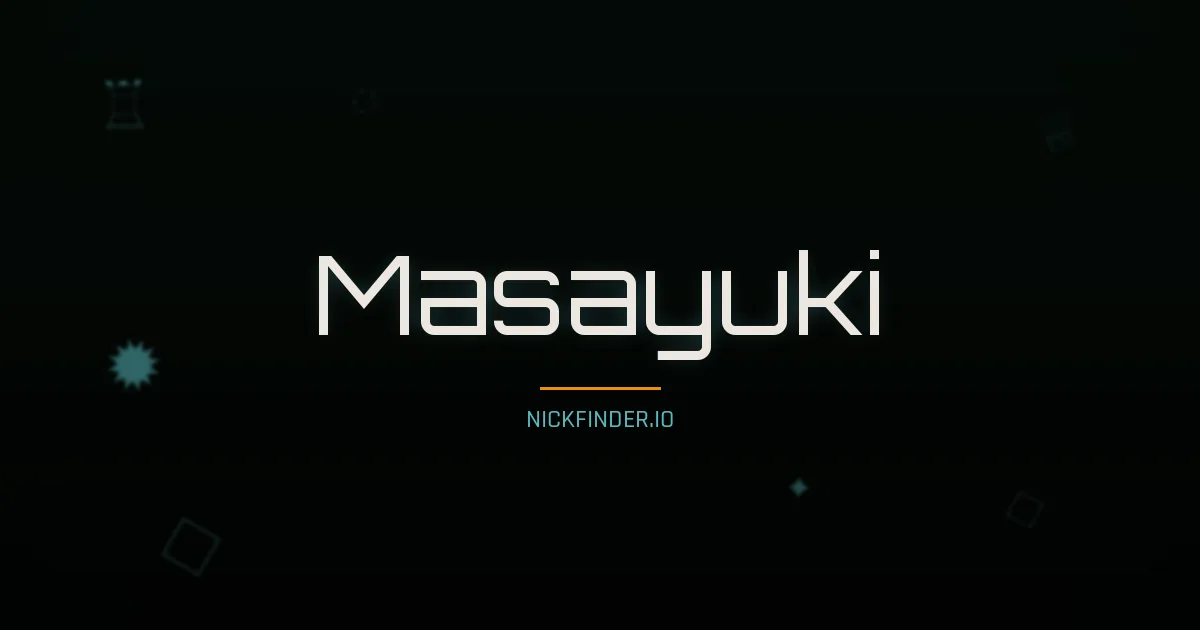Masayuki name meaning Pure snow — Japanese origin | NickFinder.io