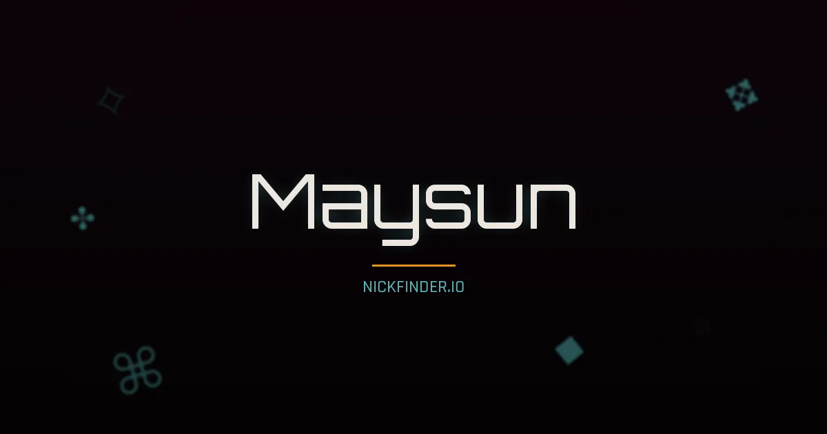 Maysun name meaning Exalted — Arabic origin | NickFinder.io
