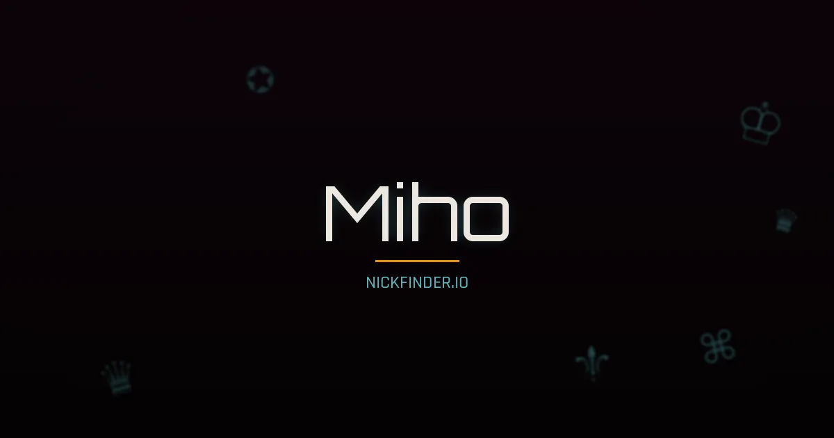 Miho name meaning Peaceful heart — Japanese origin | NickFinder.io
