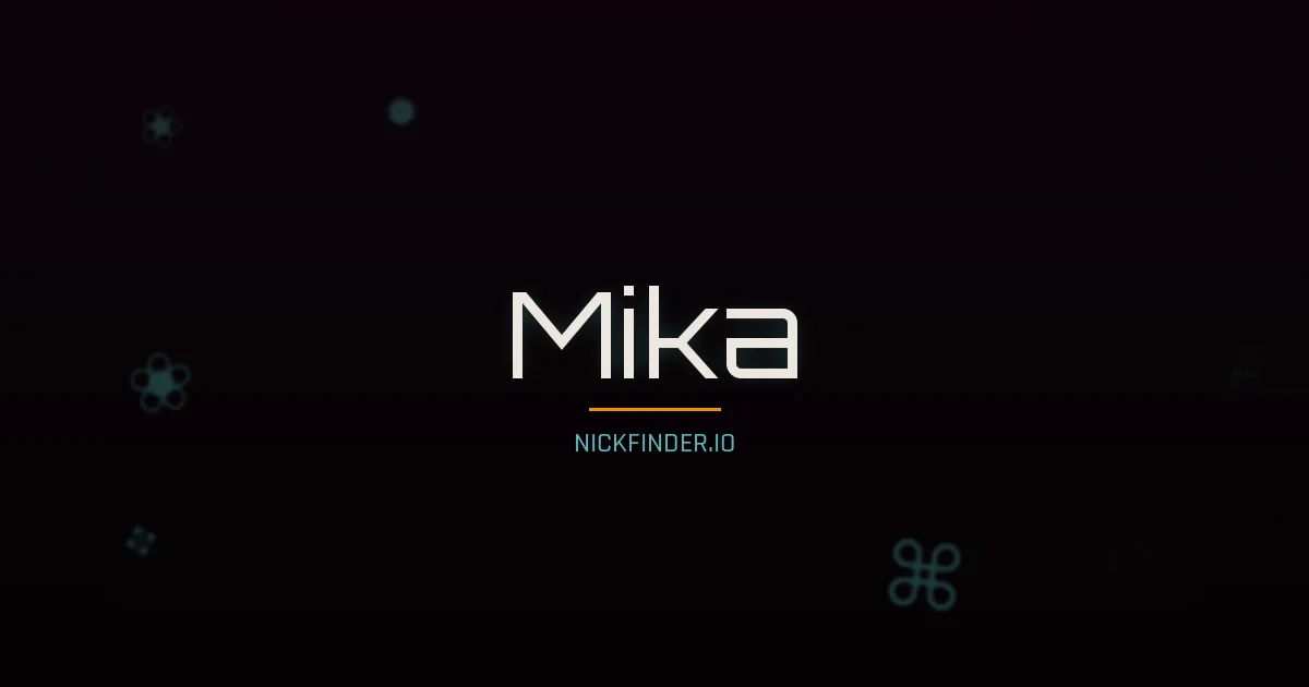 Mika name meaning Moonlit path — German / Japanese origin | NickFinder.io