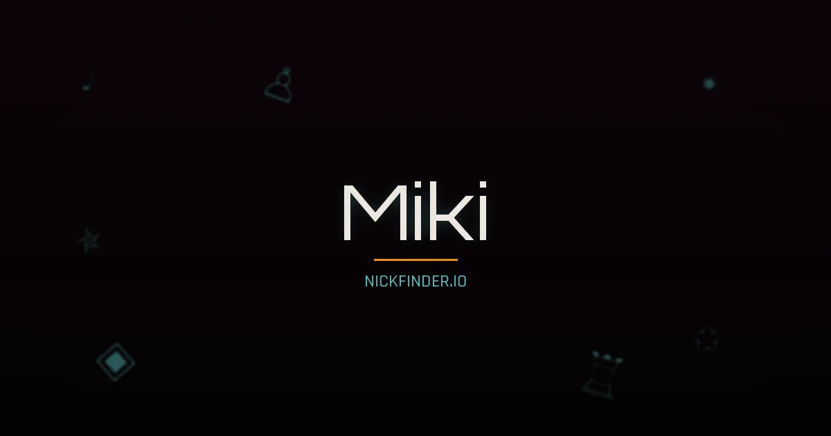 Miki name meaning Beautiful princess — Japanese origin | NickFinder.io