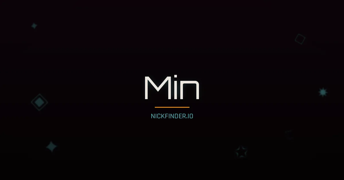 Min name meaning Quick, clever — Chinese origin | NickFinder.io