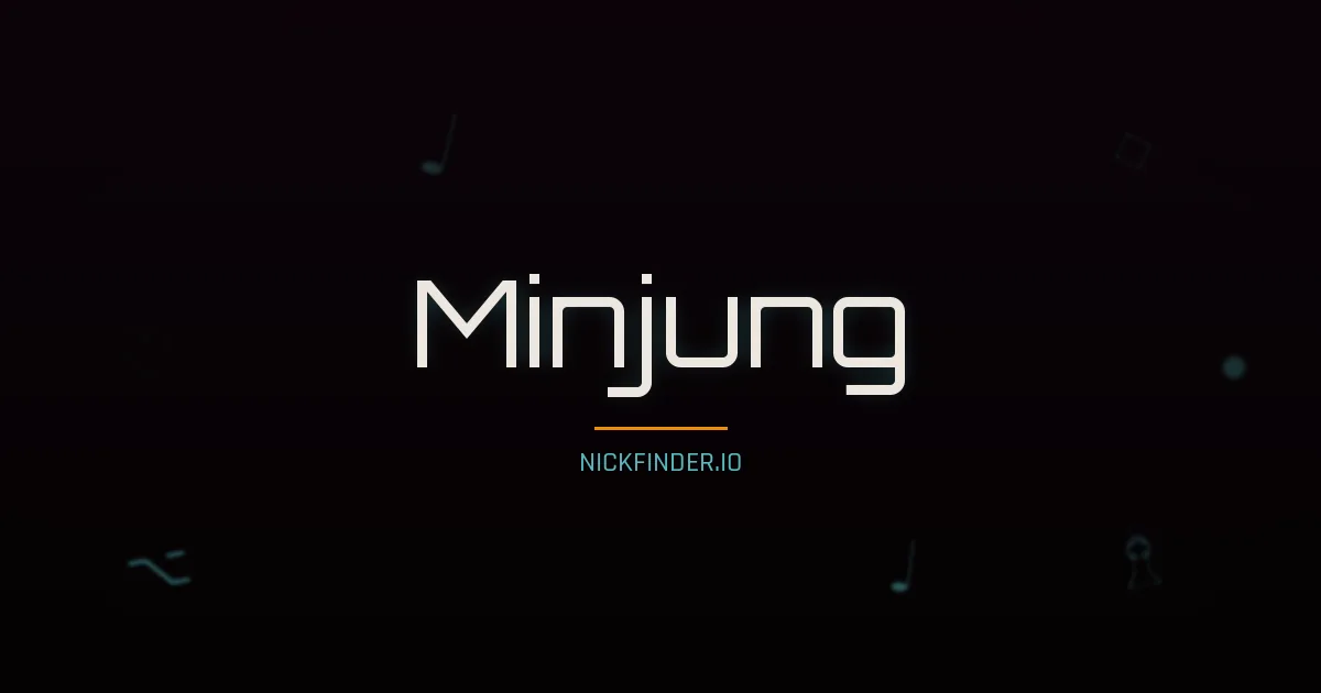 Minjung name meaning Gentle heart — Korean origin | NickFinder.io
