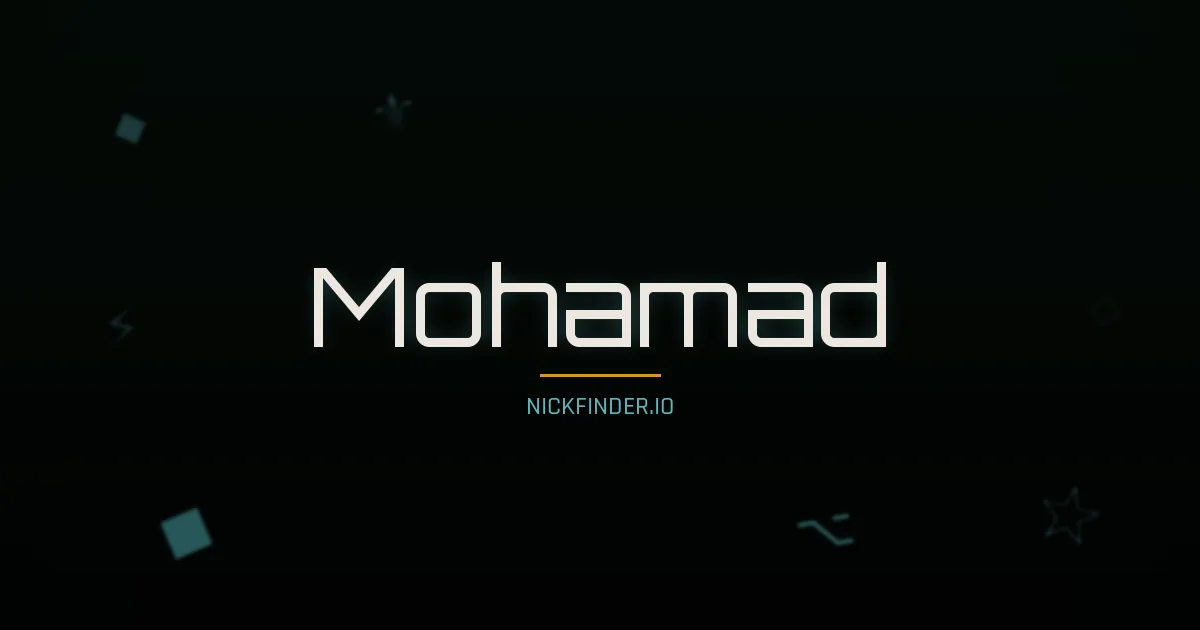 Mohamad name meaning Generous — Arabic origin | NickFinder.io