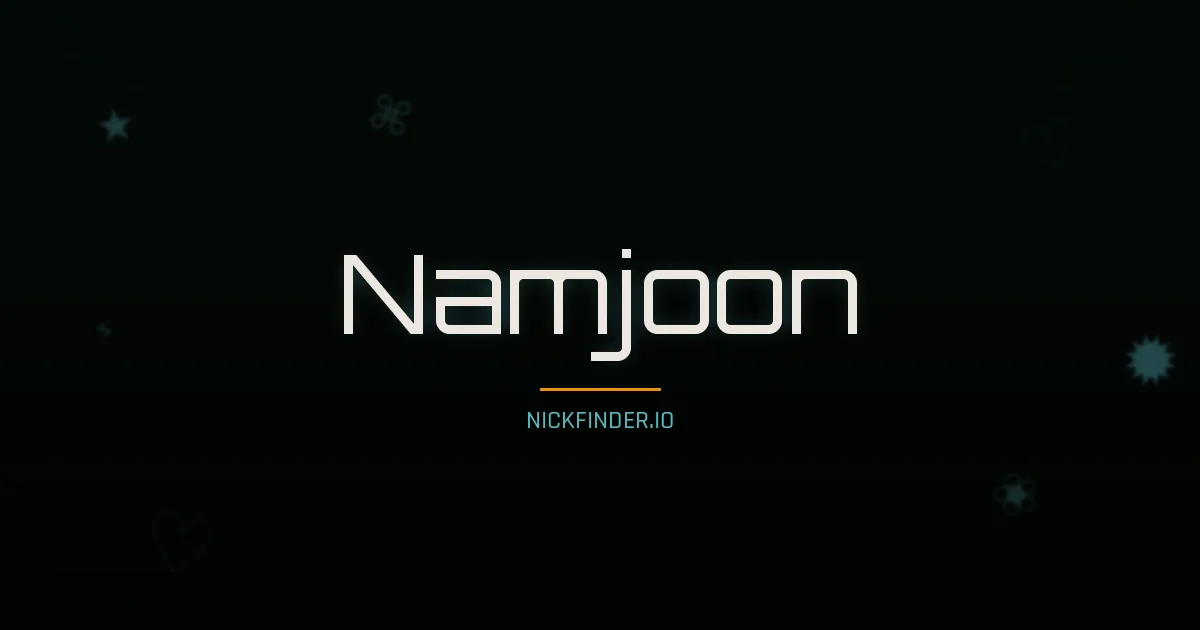 Namjoon name meaning Wise spirit — Korean origin | NickFinder.io