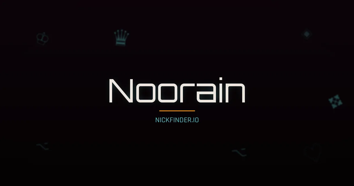 Noorain name meaning Prosperous — Arabic origin | NickFinder.io