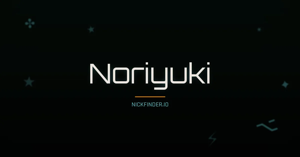 Noriyuki name meaning Pure snow — Japanese origin | NickFinder.io