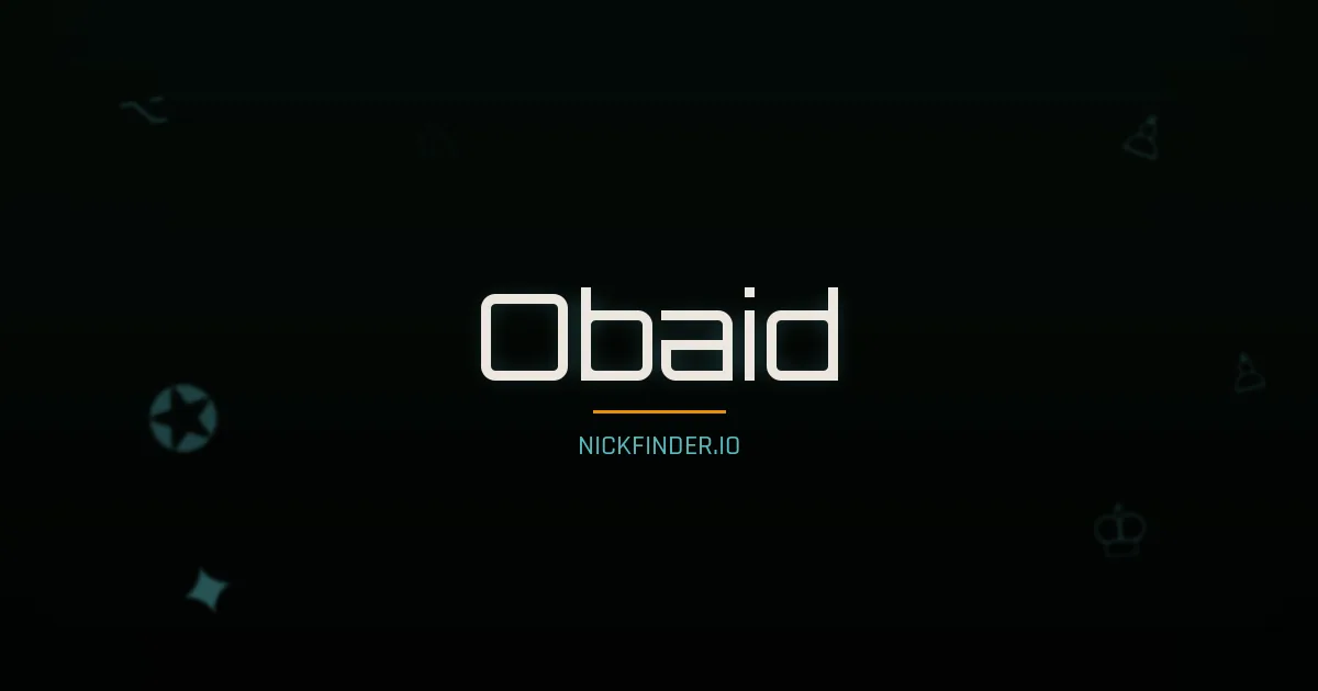 Obaid name meaning Prosperous — Arabic origin | NickFinder.io