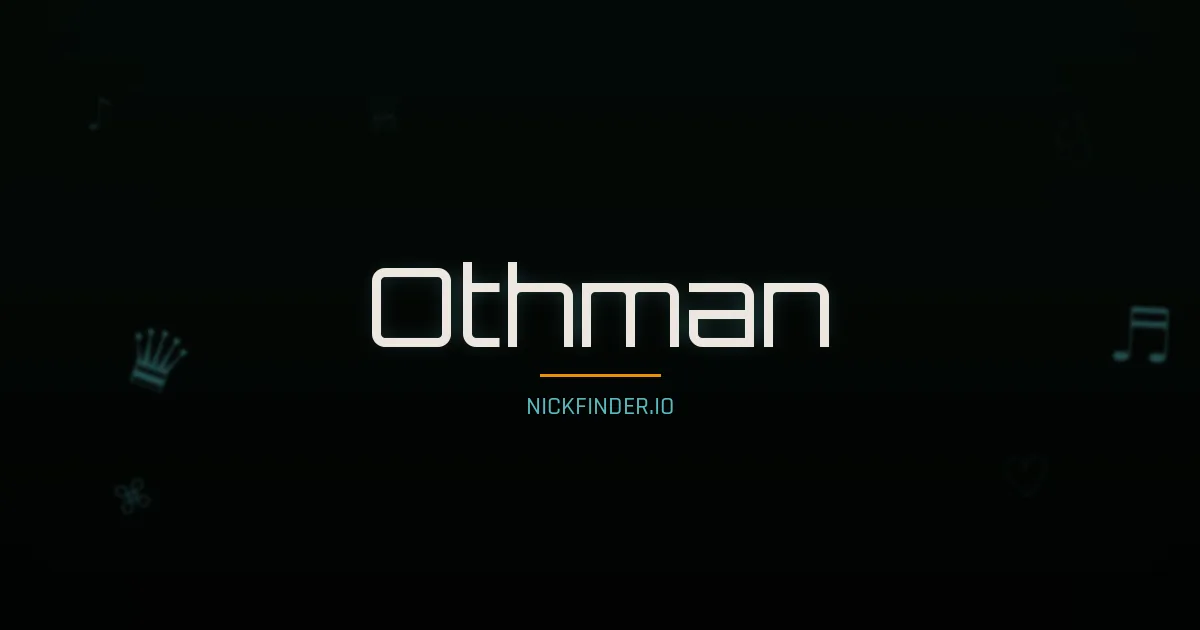 Othman name meaning Divine — Arabic origin | NickFinder.io