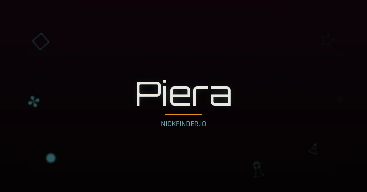 Piera name meaning Radiant — Italian origin | NickFinder.io