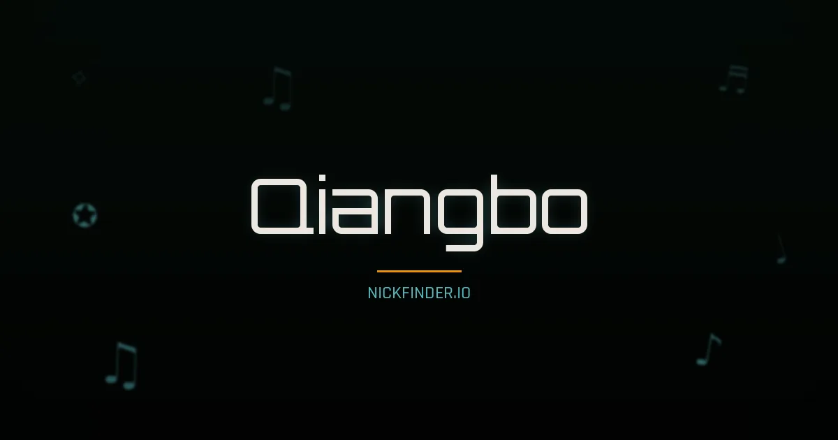 Qiangbo name meaning Golden light — Chinese origin | NickFinder.io