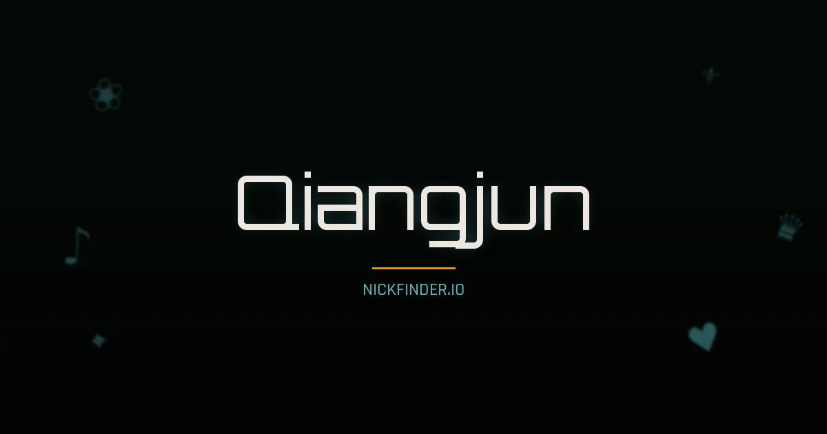 Qiangjun name meaning Pure jade — Chinese origin | NickFinder.io