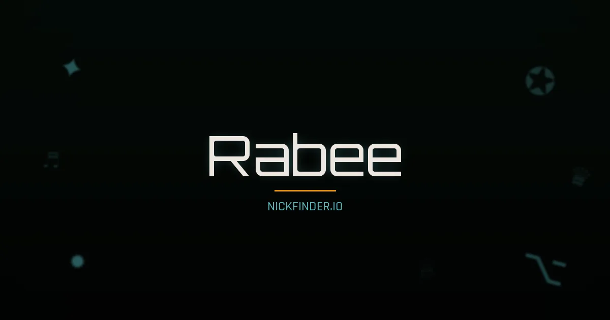 Rabee name meaning Noble one — Arabic origin | NickFinder.io
