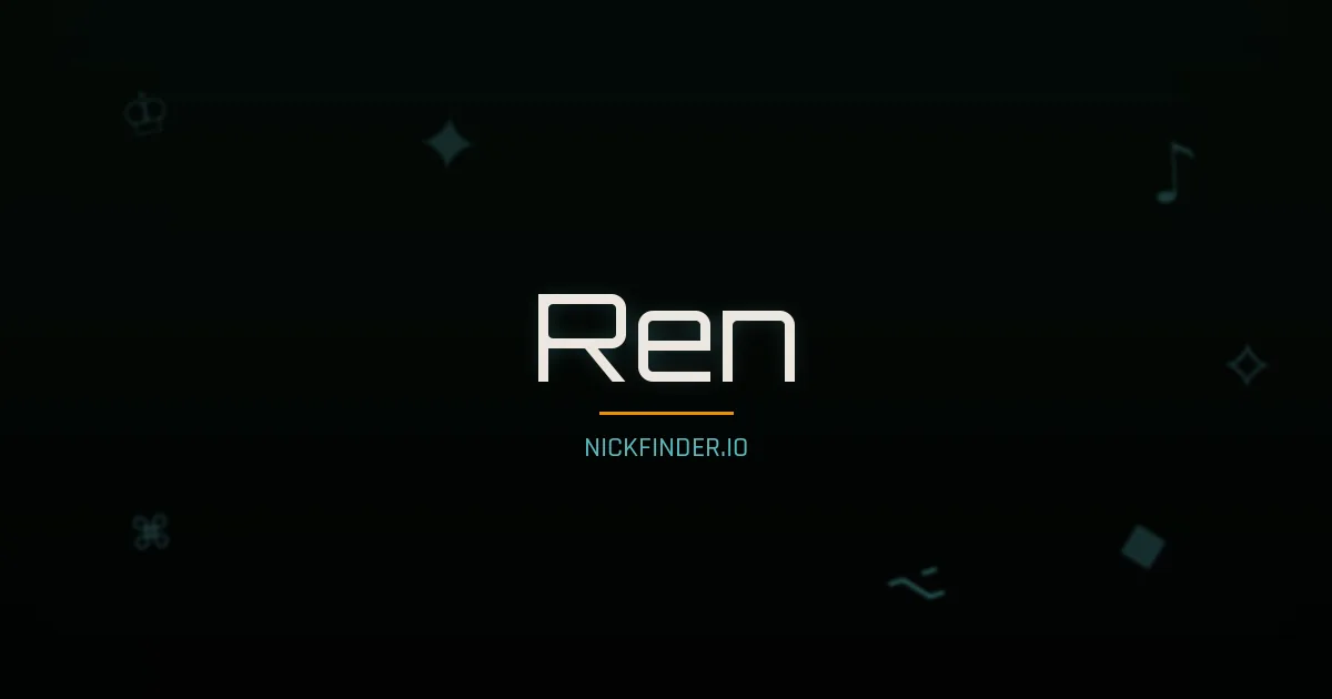 Ren name meaning Mountain echo — Japanese origin | NickFinder.io