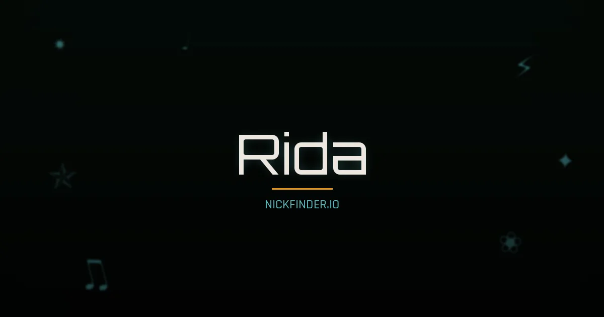 Rida name meaning Divine — Arabic origin | NickFinder.io
