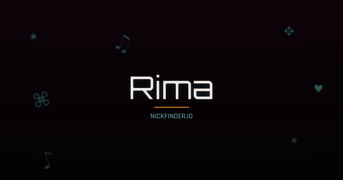 Rima name meaning Exalted — Arabic origin | NickFinder.io