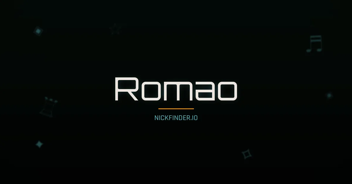 Romao name meaning Noble spirit — Portuguese origin | NickFinder.io