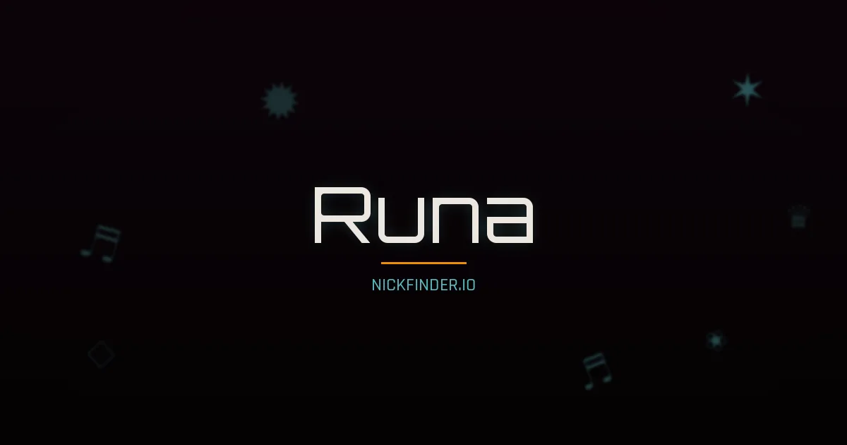 Runa name meaning Blessed — Arabic origin | NickFinder.io