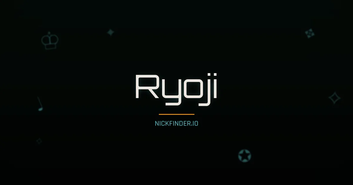 Ryoji name meaning Swift river — Japanese origin | NickFinder.io