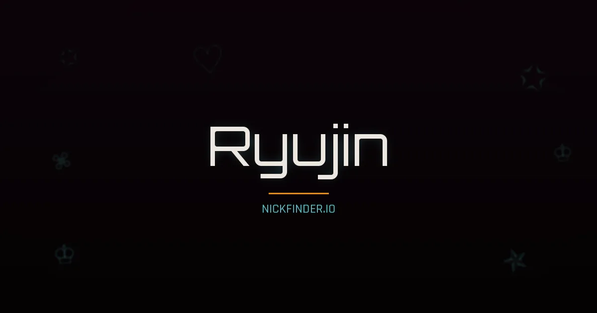 Ryujin name meaning Bright virtue — Korean origin | NickFinder.io