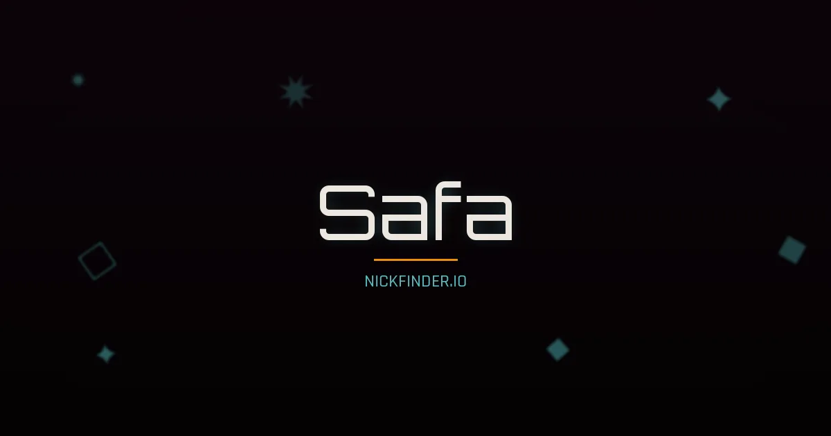 Safa name meaning Divine — Arabic origin | NickFinder.io