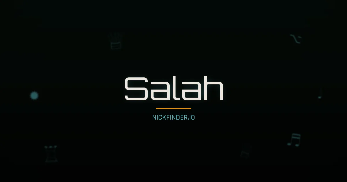 Salah name meaning Righteousness — Arabic origin | NickFinder.io