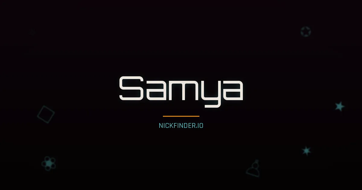 Samya name meaning Divine — Arabic origin | NickFinder.io