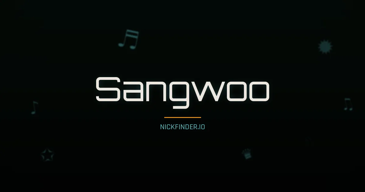 Sangwoo name meaning Diligent — Korean origin | NickFinder.io