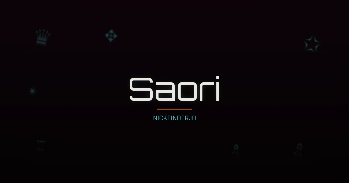 Saori name meaning Noble flower — Japanese origin | NickFinder.io