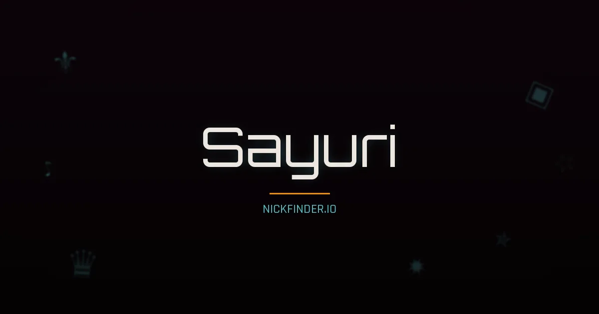 Sayuri name meaning Small lily — Japanese origin | NickFinder.io