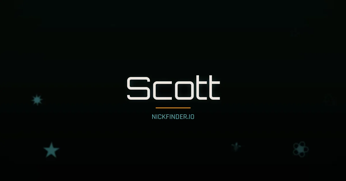 Scott name meaning Beloved — English origin | NickFinder.io