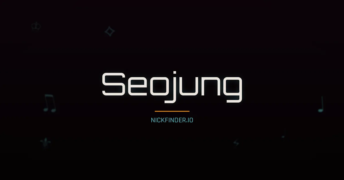 Seojung name meaning Harmonious — Korean origin | NickFinder.io