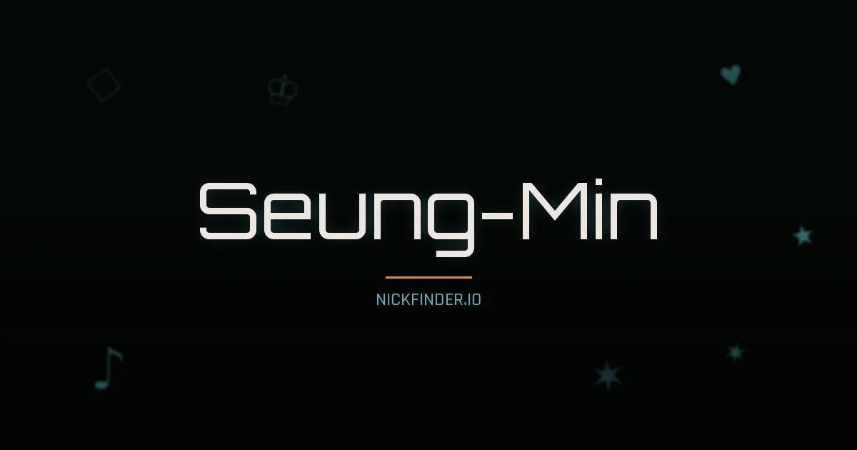 Seung-Min name meaning Victory, clever — Korean origin | NickFinder.io