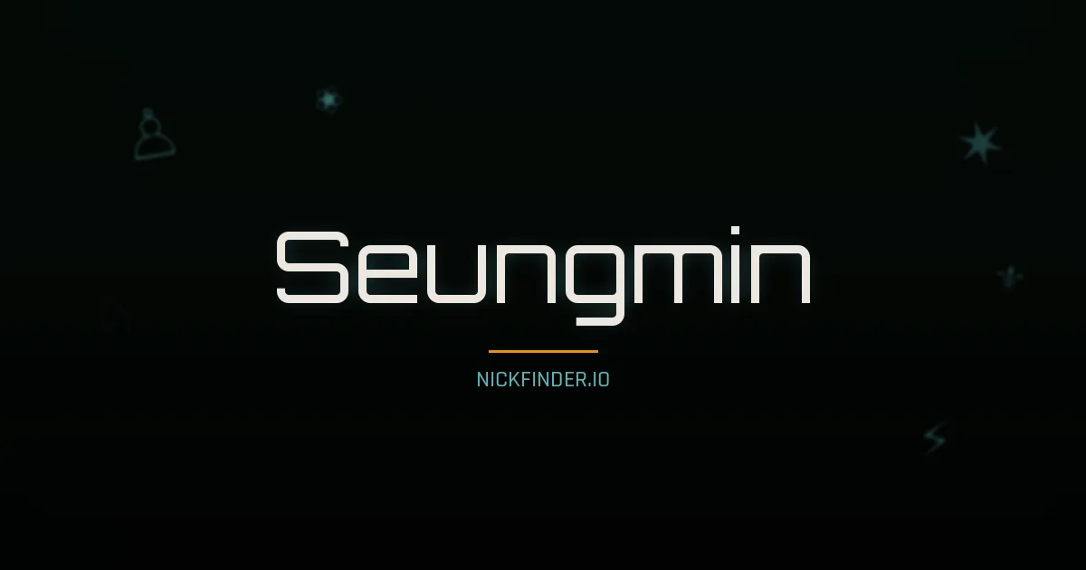 Seungmin name meaning Harmonious — Korean origin | NickFinder.io