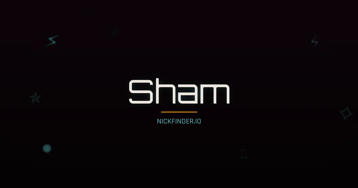 Sham name meaning Pure soul — Arabic origin | NickFinder.io