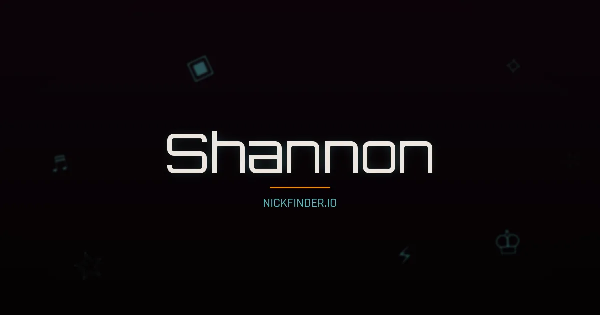 Shannon name meaning Light bearer — English origin | NickFinder.io