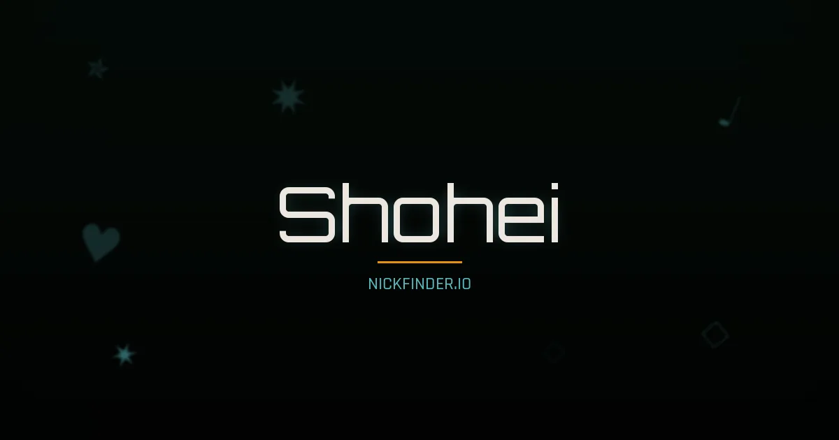 Shohei name meaning Pure snow — Japanese origin | NickFinder.io
