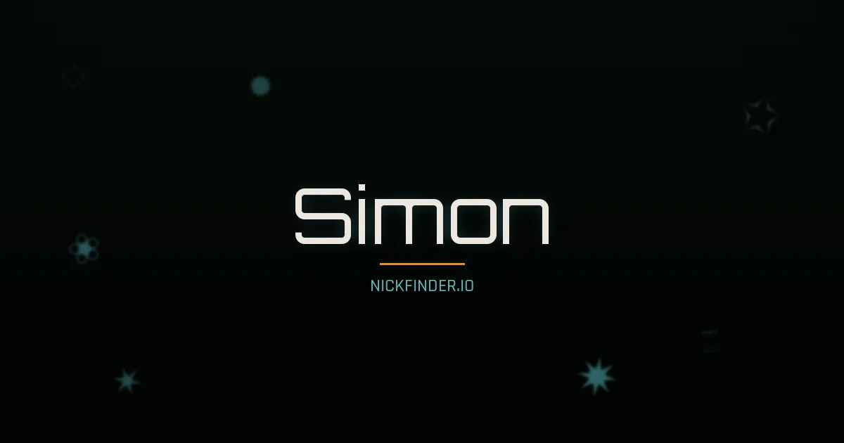 Simon name meaning Joyful — German / English / Spanish / French origin | NickFinder.io