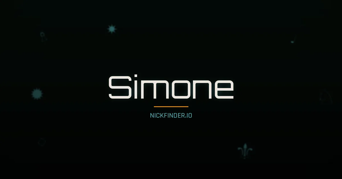 Simone name meaning Joyful — French / Italian origin | NickFinder.io
