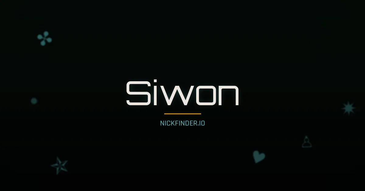 Siwon name meaning Noble heart — Korean origin | NickFinder.io